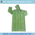 Green color PVC polyester military PVC raincoat